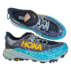 HOKA ONE ONE Speedgoat 6 Womens 8.5 Black Aloe Vera Hiking Trail Running Sneaker